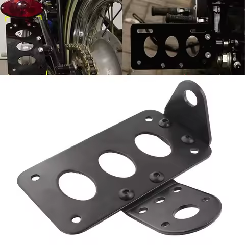 Motorcycle License Plate Holder Black Axle Side Mount Frame Taillight Bracket For Harley Sportster XL 1200 883 Cruiser Bobber