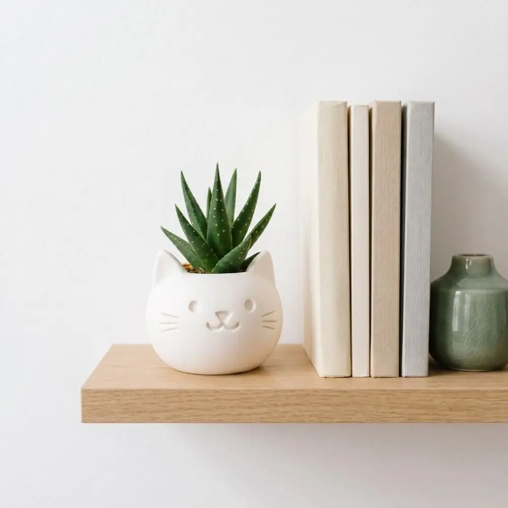 For Plant Lovers 3d Printed Cat Shaped Flower Pot Home Decor Mini Storage Box Mini Flowerpot Ornaments Succulent Pot Office