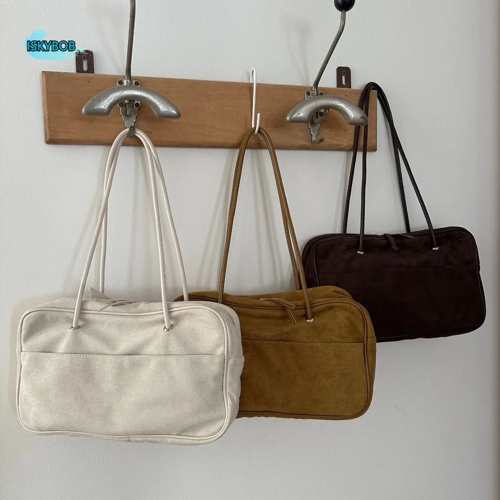 

Korean Style Retro Elegant Shoulder Bag Large Capacity Versatile Casual Purse Pu Leather Traveling Tote Bag Student