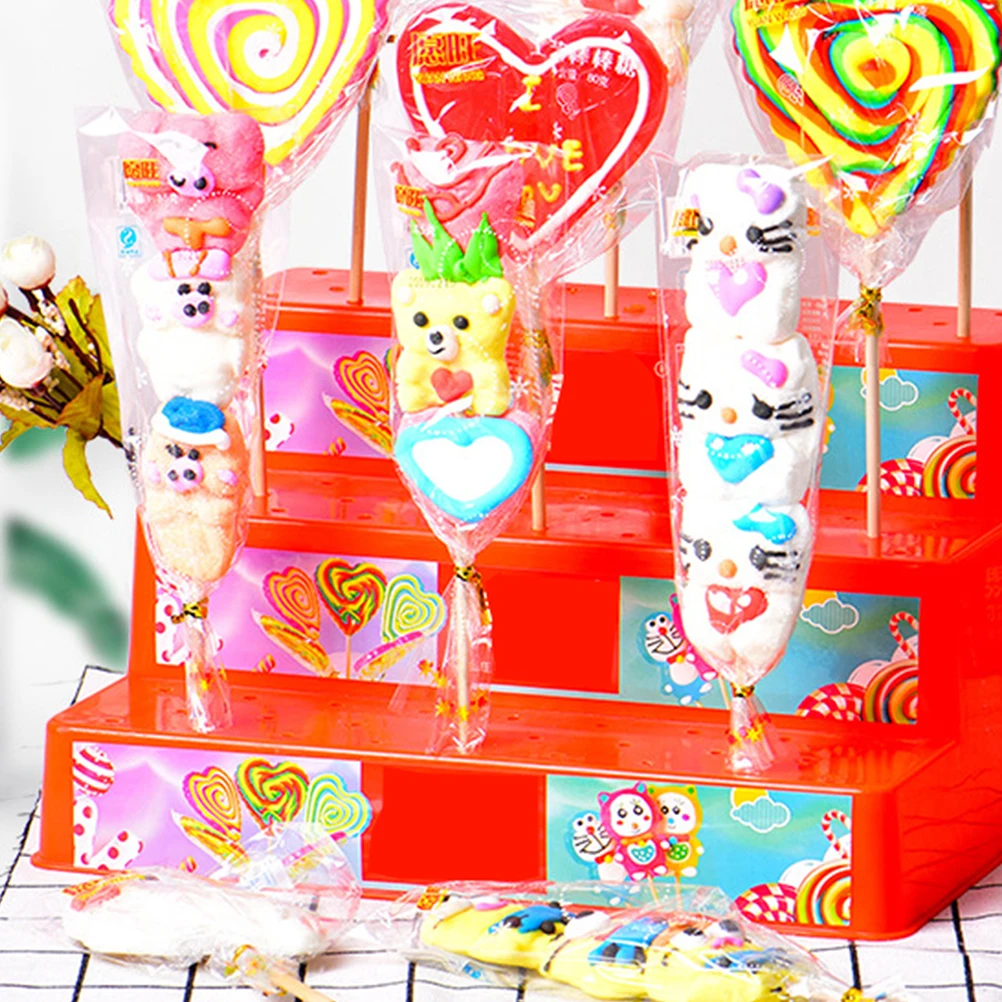 

77 Holes Lollipop Display y Holder Multi Layer Rack Storage Shelf Plastic Cake Stick Banquet Wedding Baby Shower Party