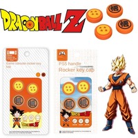 4pcs Dragon Ball Son Goku Silicone Joystick Thumb Grips Protector Rocker Cap for JOYCON NS PS5 PRO Controller Game Accessories