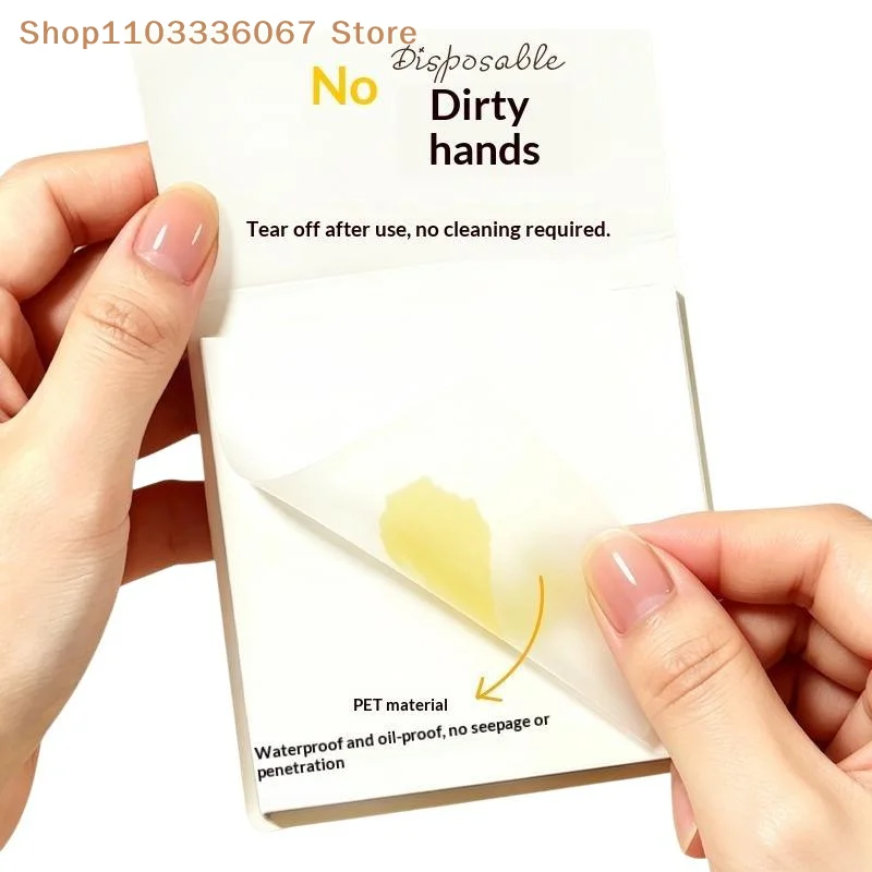 【HB】100pcs Disposable Makeup Nail Art Mixing Palette Papers Waterproof Nail Art Drawing Makeup Palette Gel Nail Polish Smudge