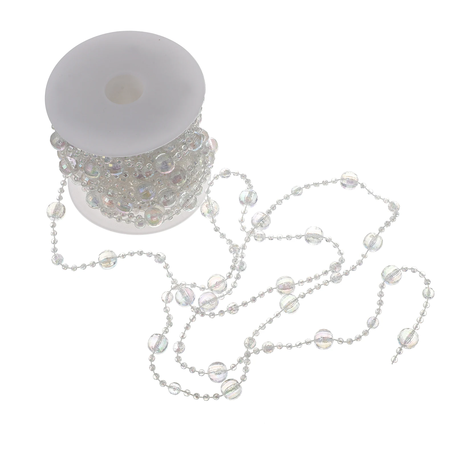 

1 рулон, акриловая цепочка из бисера, 10 м, гирлянда из бисера «сделай сам», свадебная вечеринка, украшение для рождественской сцены, летающая тарелка, акриловые бусины