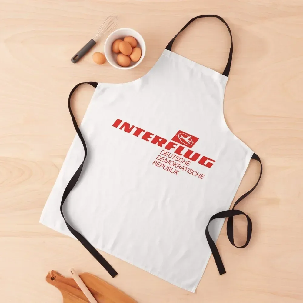 Interflug (Red Text) Apron Home Cleaning Customizable Art Apron