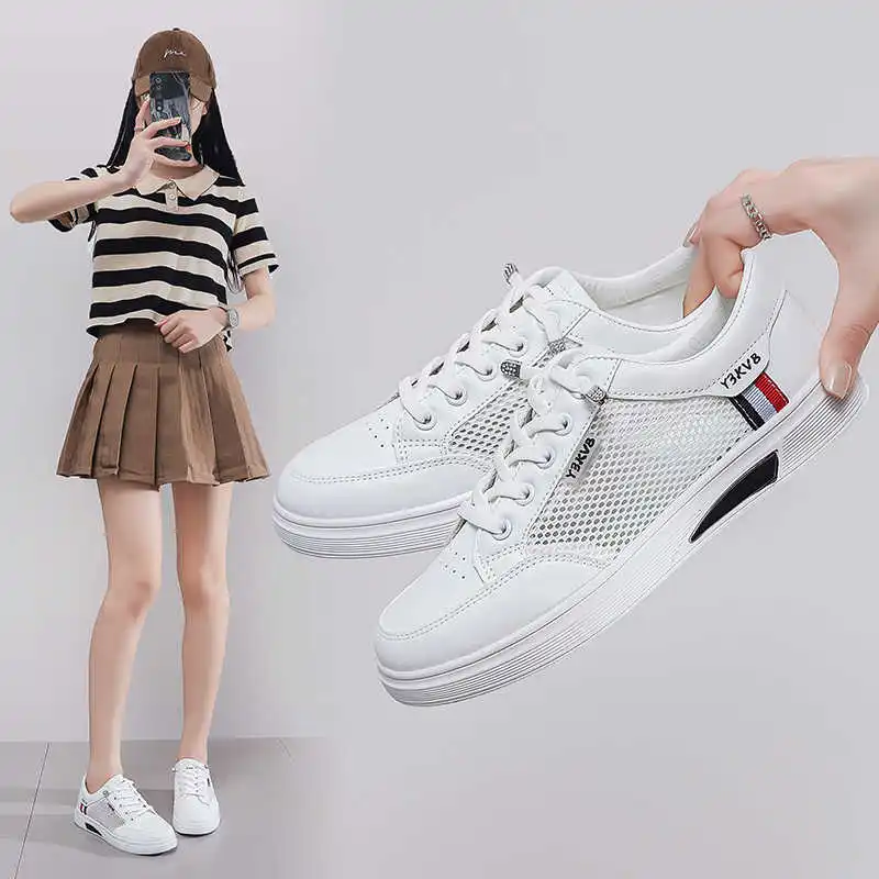 With Lacing Thick Sole Woman Brand Shoes Casual Super Cozy Summer Sneakers Sport Foot-wear Top Grade Caregiver