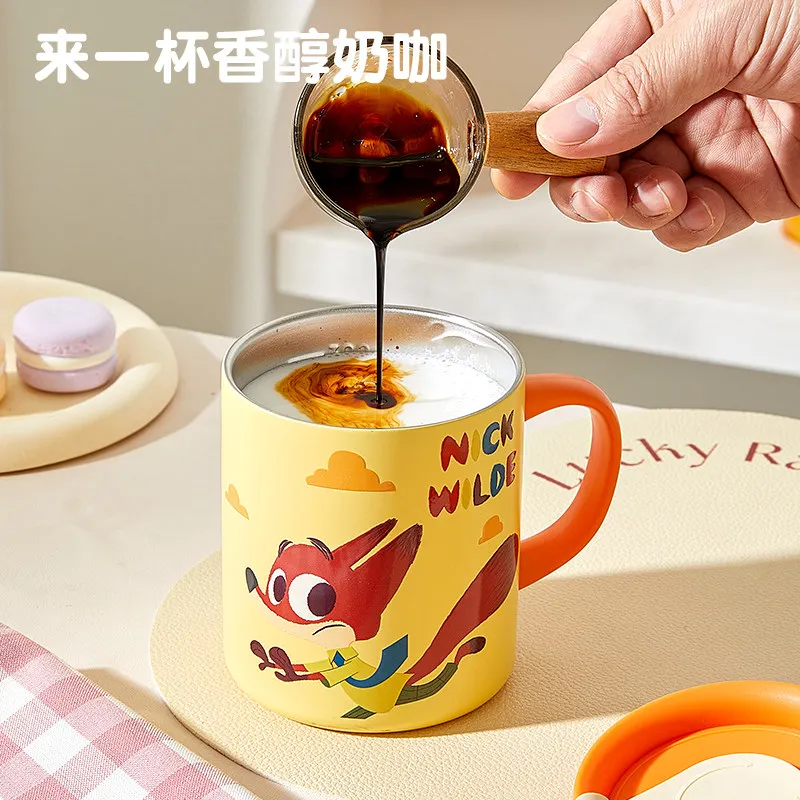 Zootopia Bedekt Geïsoleerde Mokken Kinderdrinkbekers Huishoudelijke Roestvrijstalen Melkbekers Met Weegschalen Direct Drinken Geschenken