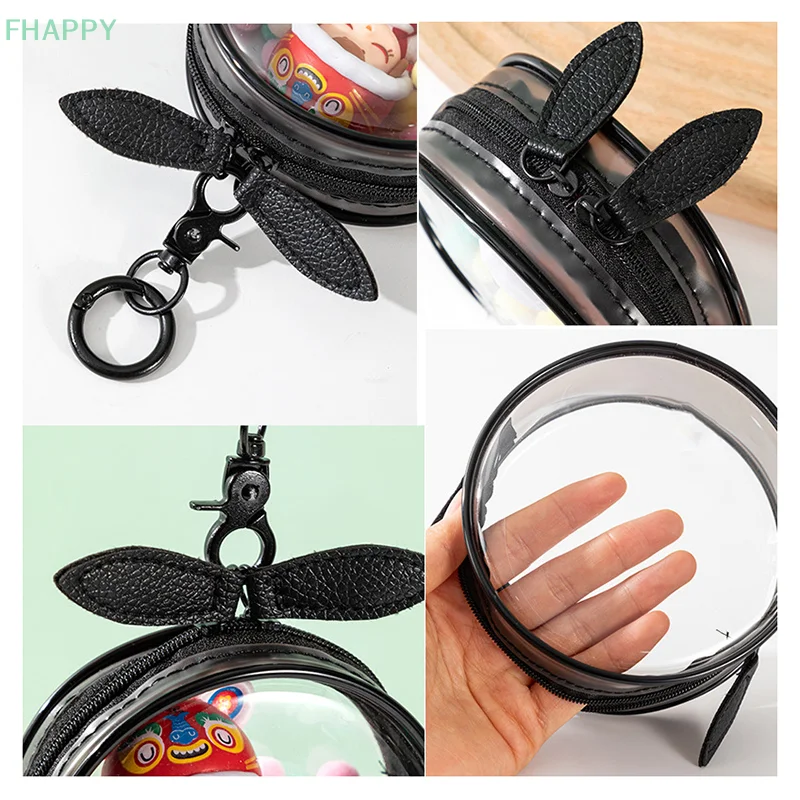 1PC Cute Doll Bag Organization Transparent Storage Box Pouch Mystery Box Keychain Bag Storage Case Thicken Wallet