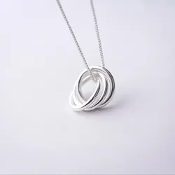 Personality Popular Fashion Temperament 925 Sterling Silver Jewelry Tricyclic Love Simple Clavicle Chain Pendant Necklaces XL129