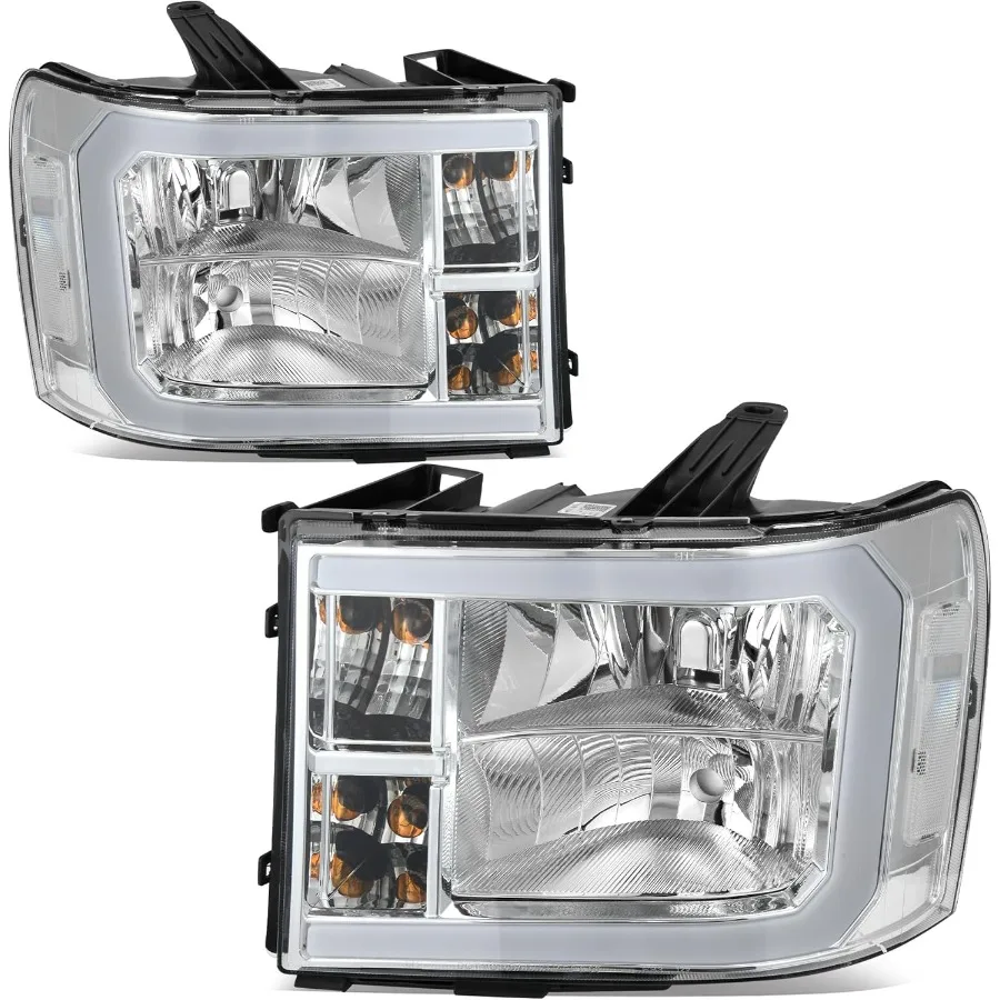 

Светодиодные фары DRL в сборе для грузовиков GMC Sierra 1500 20072014 GMC Sierra 2500 HD и 3500 HD 20072013 с хромированным корпусом и