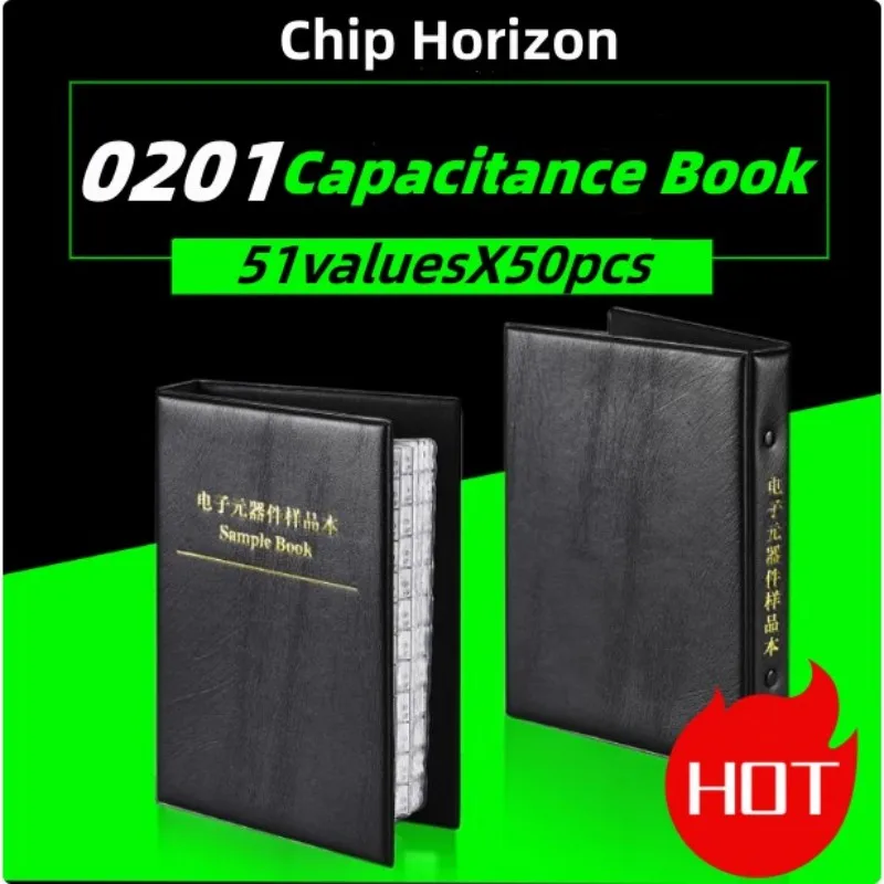 0201 SMD Capacitor Book Component Package Sample Book 51 kinds of capacitance capacitors commonly used 50 pcs each