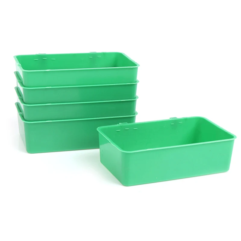 5pcs Multifunction Food Tray Parrot Bathtub Animal Cage Standing Wash Shower Box