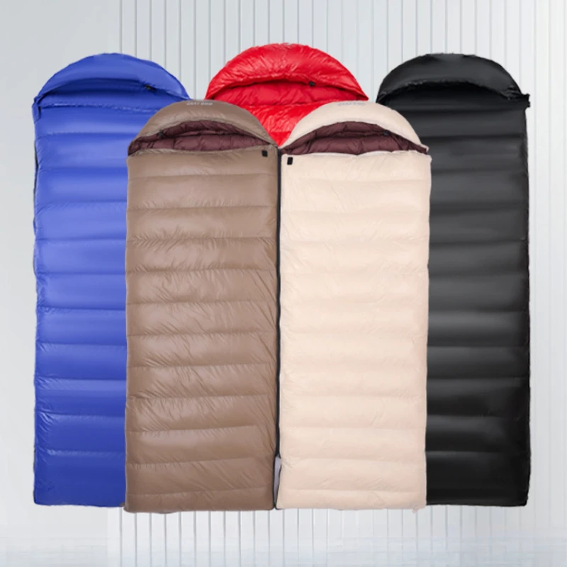 

Thickened Goose Down Sleeping Bag Camping Outdoor Winter Warm Envelope Sleeping Bags Adult Climbing Hiking Equipment Camp Gears