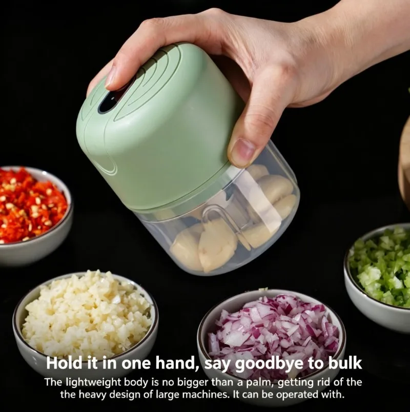 

Wireless Electric Garlic Masher, Household Automatic Garlic Mincer, Mini Garlic Chopper, Small Baby Food Processor