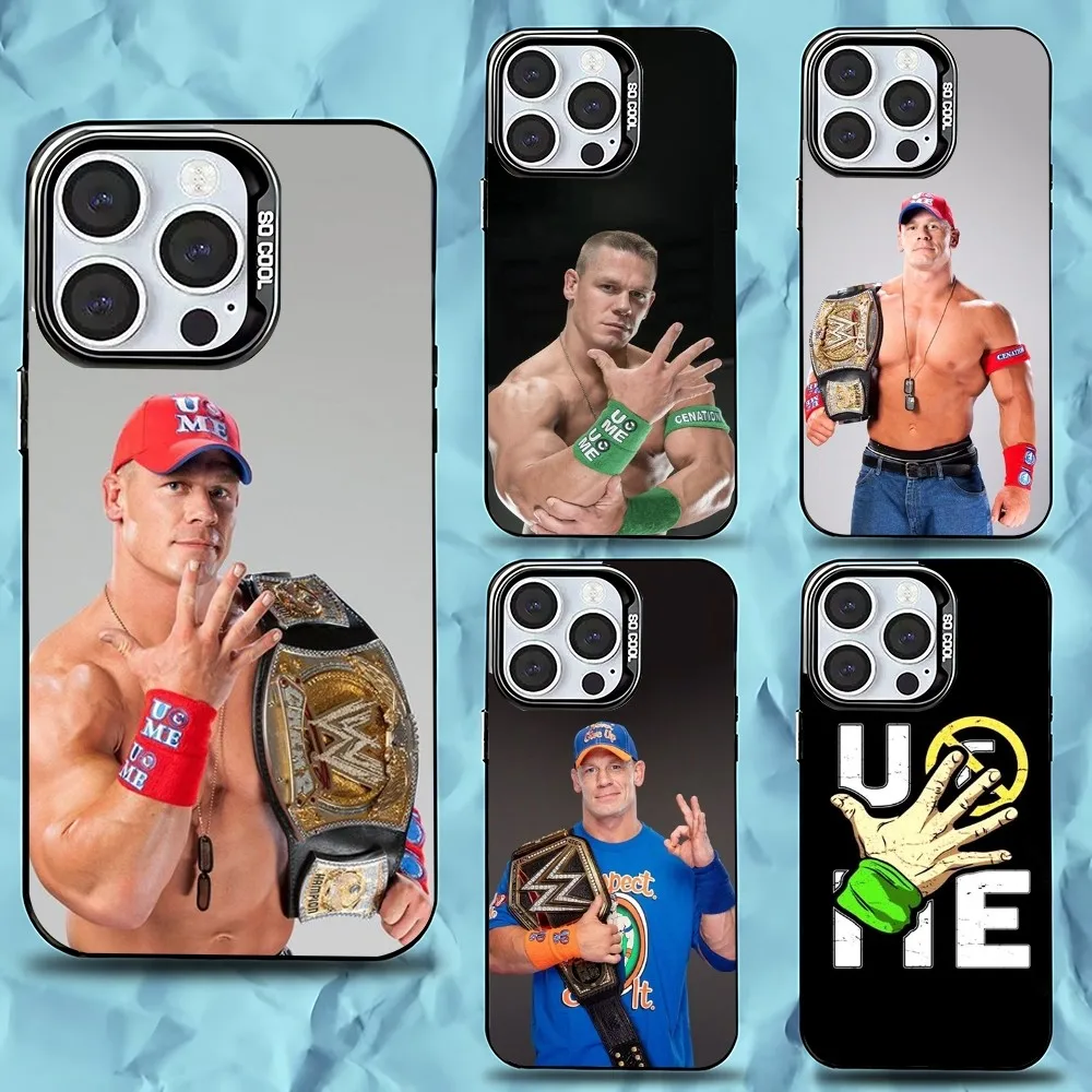 

J-John Cena Wrestling Phone Case For iPhone 16,15,14,13,12,11,Pro,Max,Plus,Mini,XS,SE Anti Fall Black Matte Hard Bumper