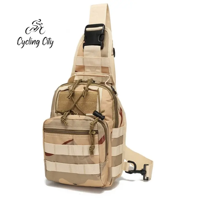 

Cycling City Men's Small Chest Bag Cycling One Shoulder Bag Military Camouflage Tactical Chest Bag Outdoor Portable Shoulder Bag