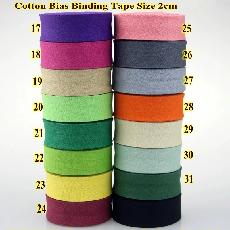 100% Cotton Bias tape, 20mm width 3/4\