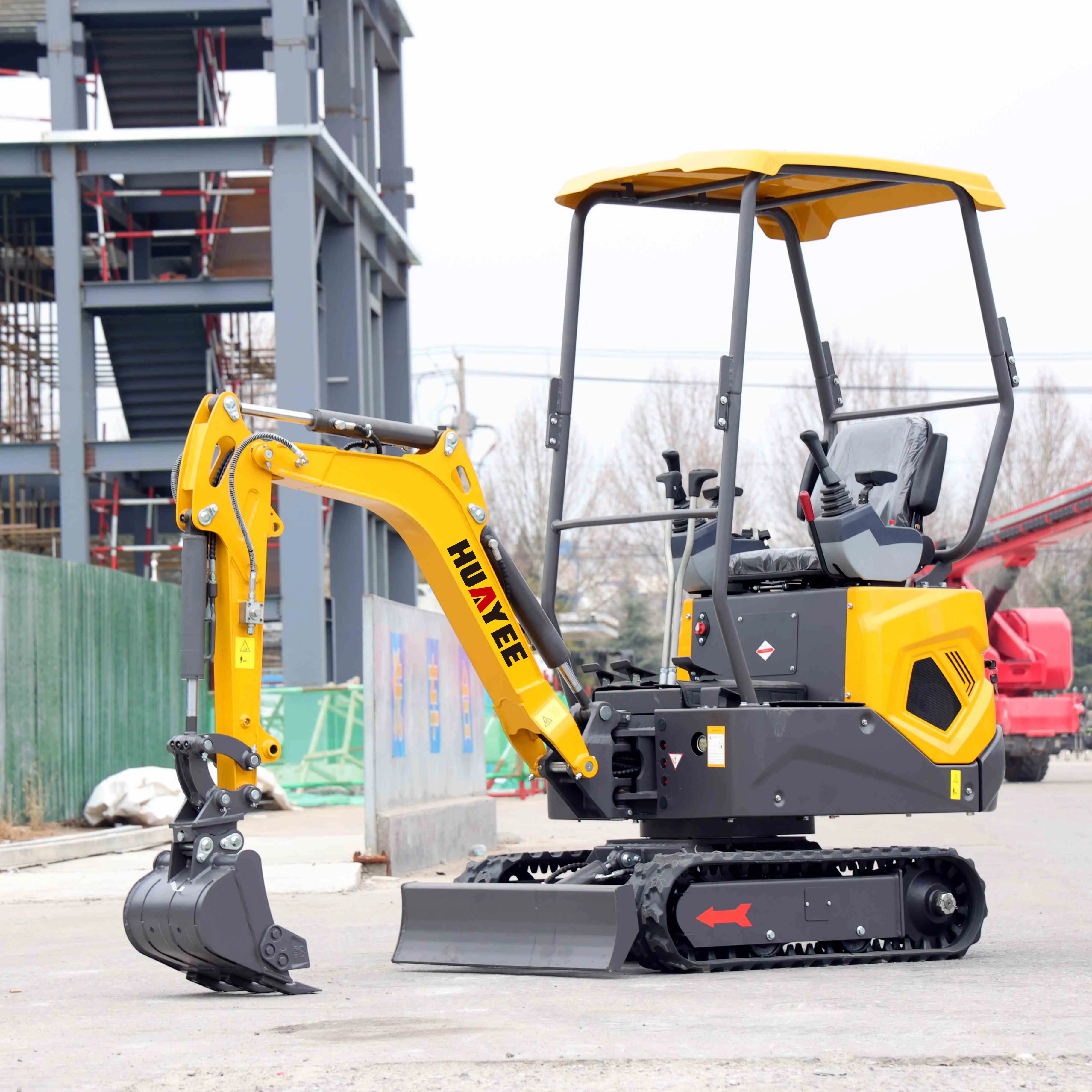 Minigraafmachine 1000 kg Aangepaste HUAYEE China fabriek Rupsgraafmachine Multifunctioneel Snelle levering met cabine Graafmachine