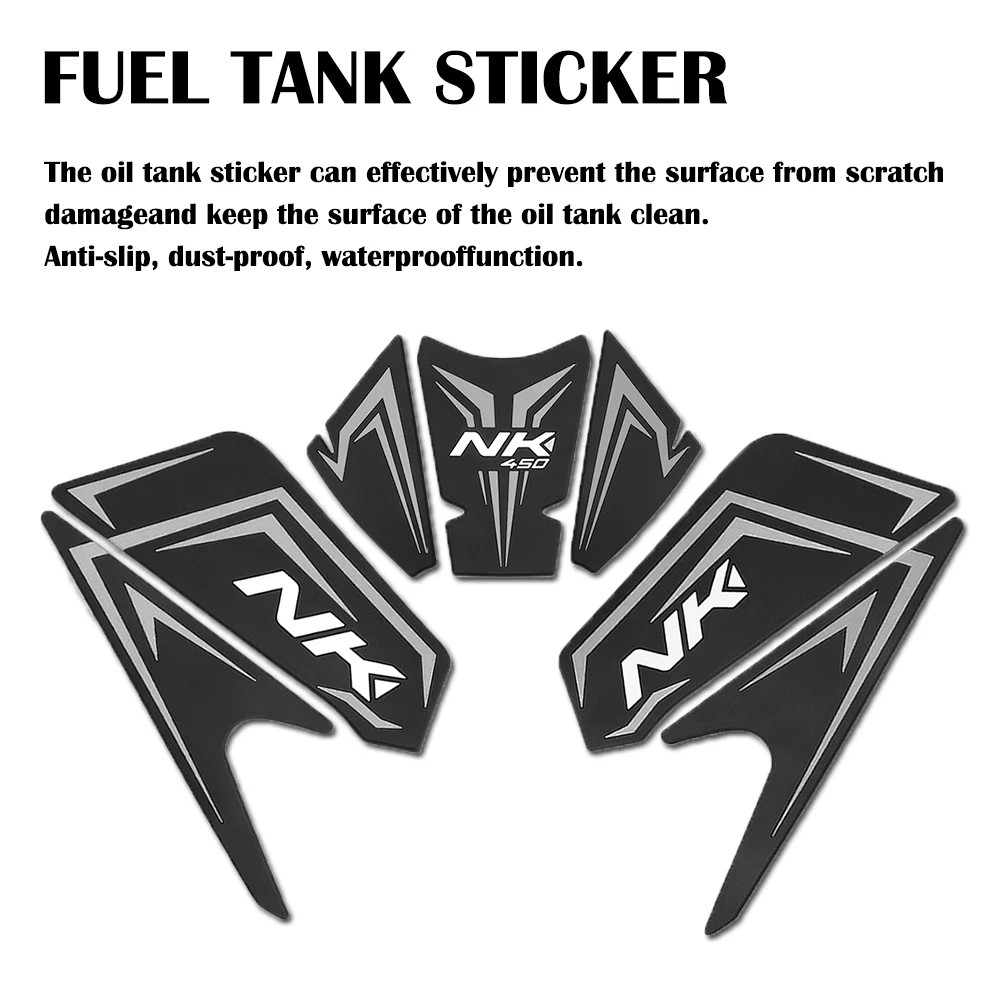 منصات خزان الوقود للدراجات النارية ملصقات خزان الوقود منصات الجر خزان الوقود المضادة للانزلاق الجانب خزان الوقود ملصقات ل CFMOTO 450NK 2024