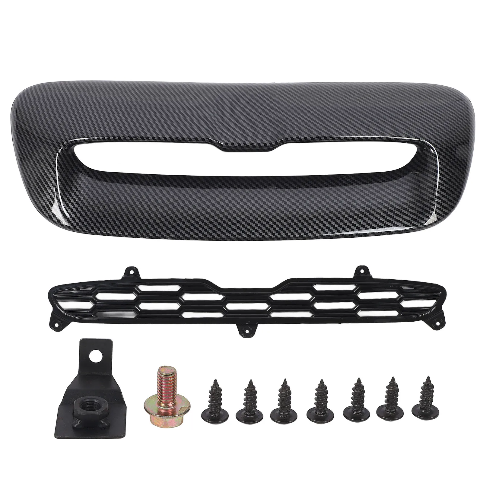 Car Front Air Hood Vent Trim Portable Engine Hood Air Vent Cover Carbon Fiber 51132756095 for R55 R56 R57 R58 R59 2007 to 2013