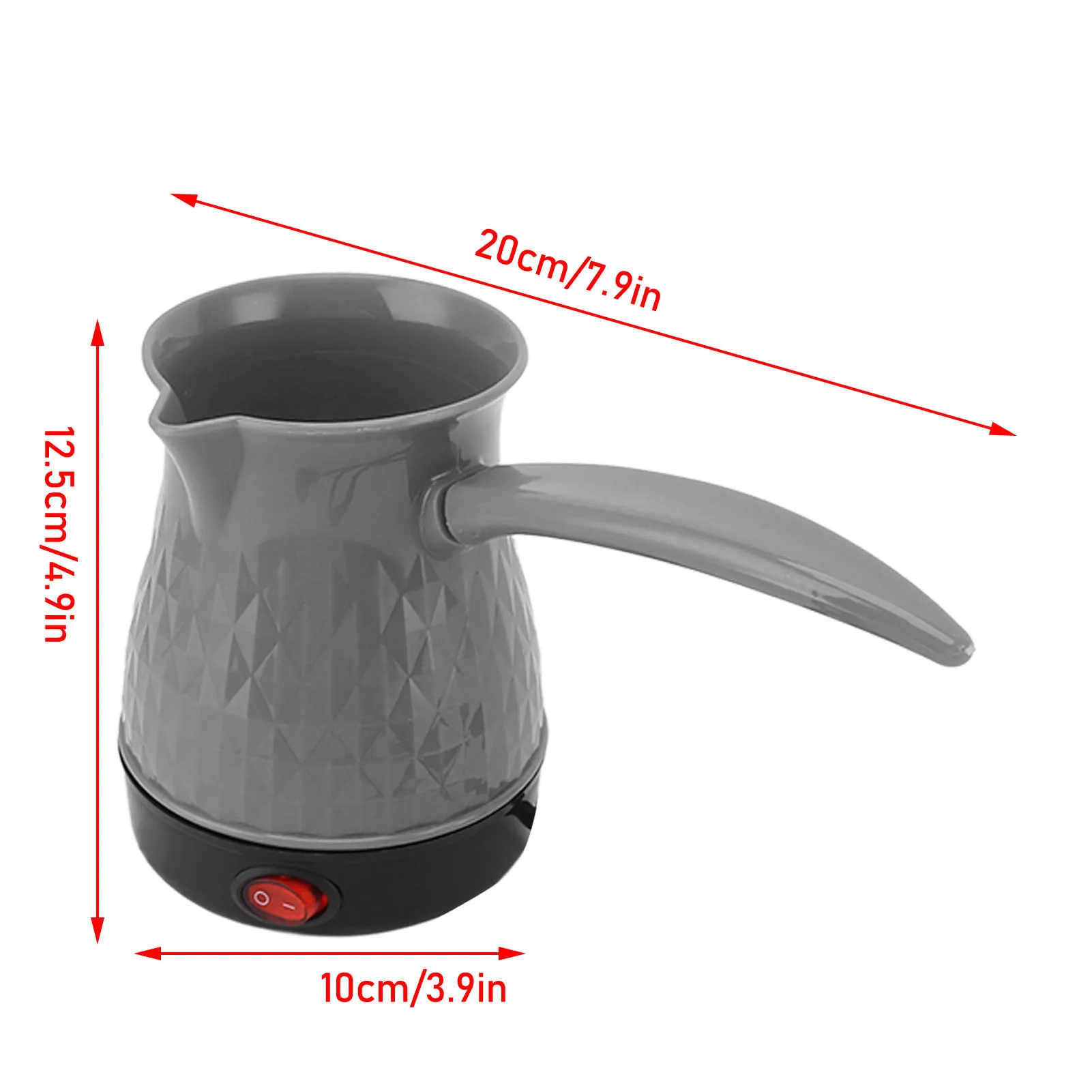 Caffettiera elettrica da 500 ml Caffettiera portatile a doppia protezione a riscaldamento rapido con manico staccabile 600 W