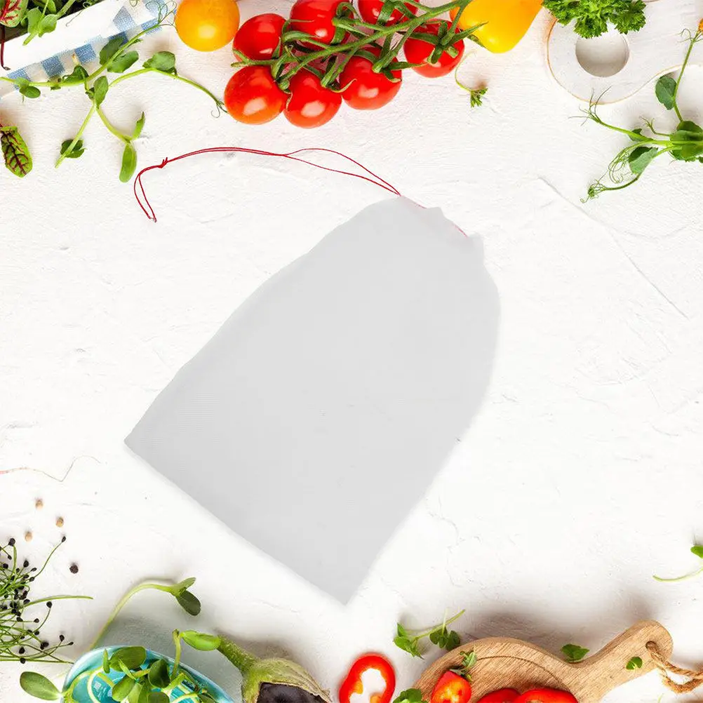 20Pcs Fruit Protection Bags Heavy-Duty Nylon Mesh Drawstring Netting Bags for Strawberries Blueberries Tomatoes Grapes Fig Trees