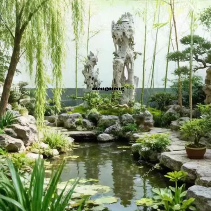 Imitation stone rockery flowing water landscaping stone living room entrance balcony courtyard hotel clubhouse landscape stone