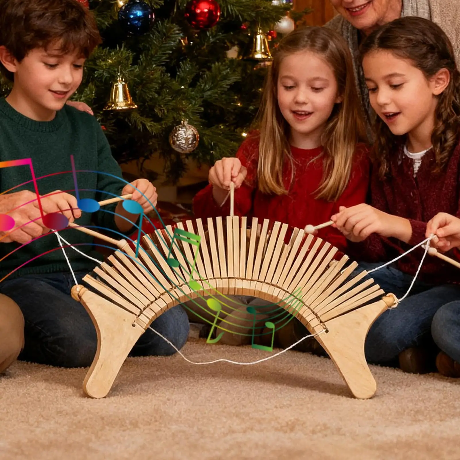 

Детские музыкальные инструменты, перкуссия для родителей и детей, ударные инструменты из натурального дерева, игрушка для детей на Рождество