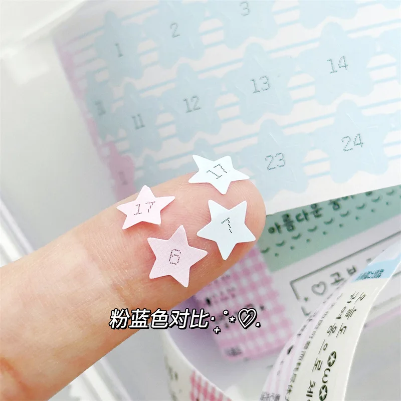 Kawaii 3M DIY Hand Tent Tape Sticker Kpop Decorative Stickers Cute Cartoon School Stationery