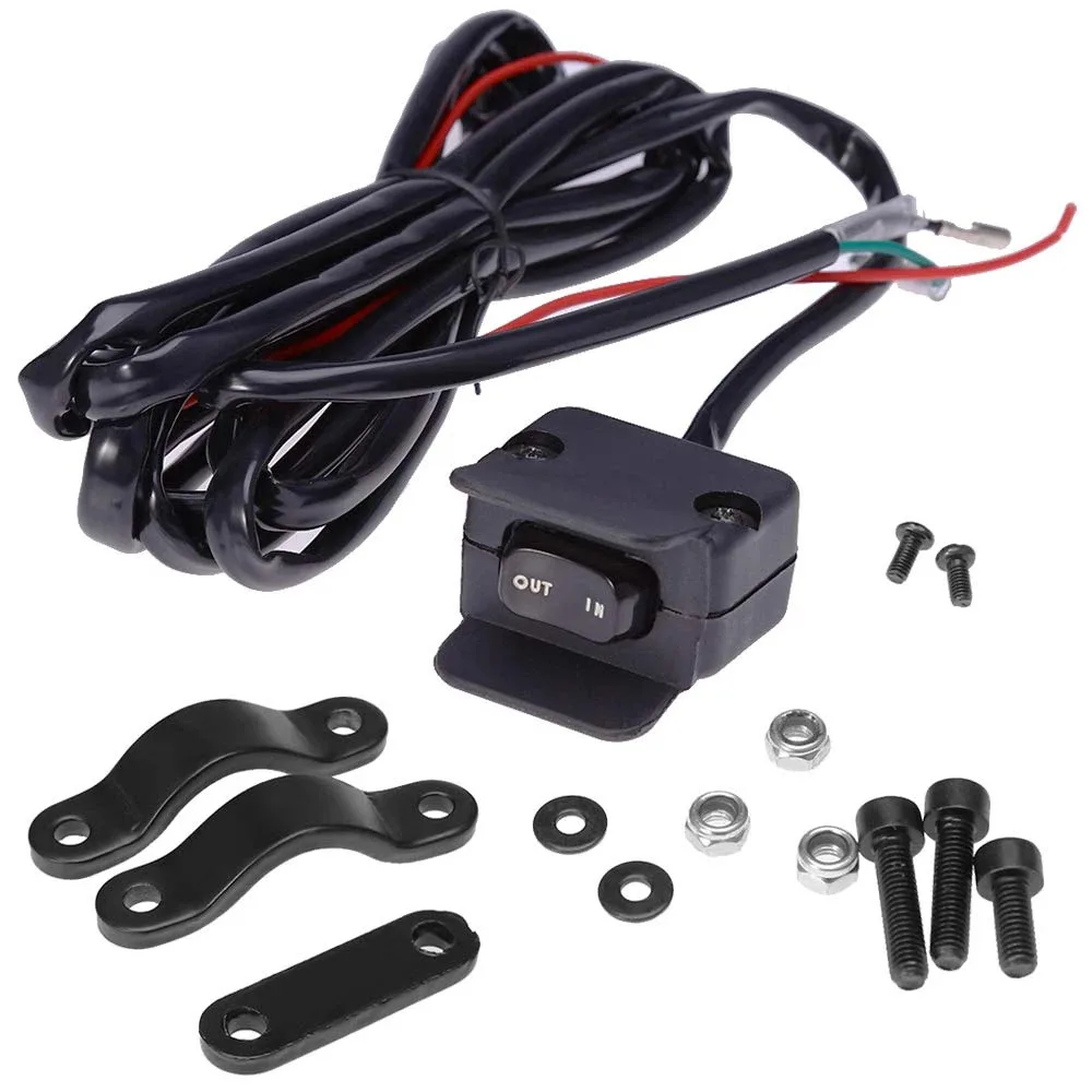 12V Winch Rocker Thumb Switch With Mounting Bracket Waterproof Manual Controller Winch Rocker Thumb Switch For ATV Off Road