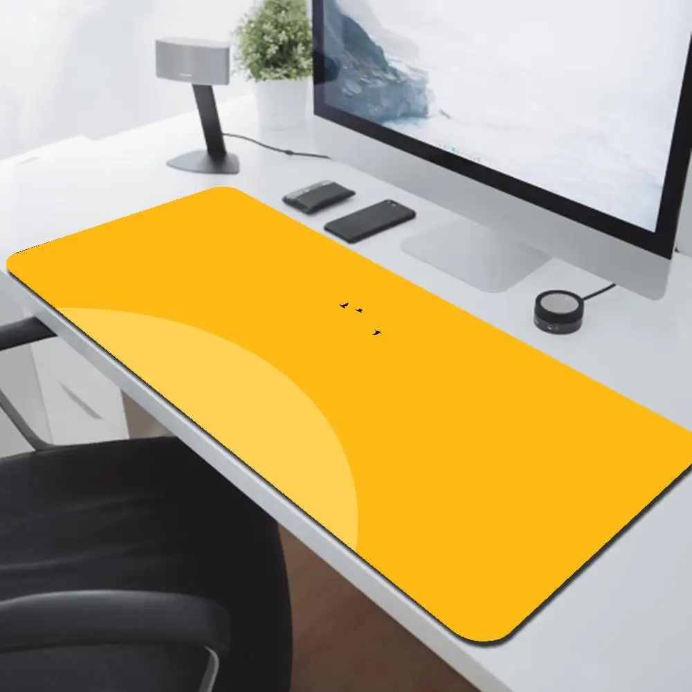 Fashion Yellow Creative Mouse Pad High Quality Best-Selling Games Non-Slip Rubber Lock Pad Dedicated Office Computer Table Mats