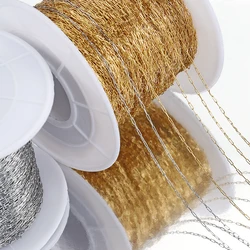 10/2Meters Stainless Steel Paperclip Link Chain Thin Beading Cable Chains DIY Bracelet Necklace Jewelry Making Wholesale Bulk