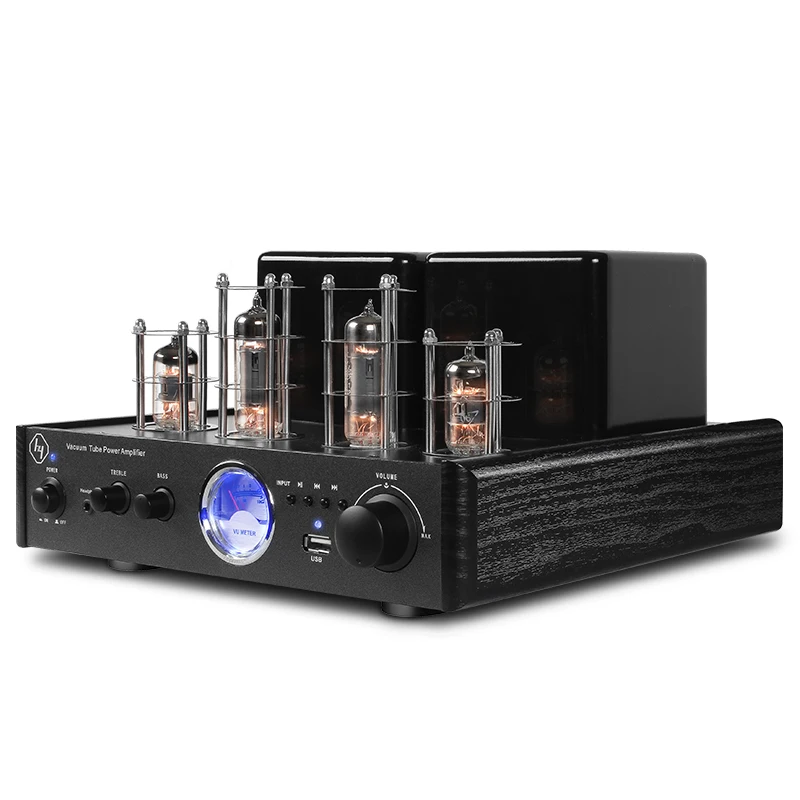 Hi-Fi Stereo Vacuum Tube Audio Amplifier with Remote Control & Volume Control Auxiliary Function