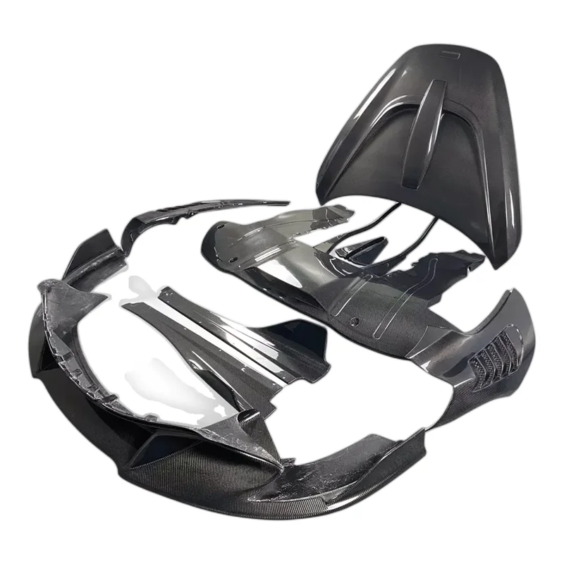 

V-образный углеродное волокно для McLaren 720S, передний бампер, боковые юбки, диффузор заднего бампера, боковые крылья, комплект кузова заднего крыла