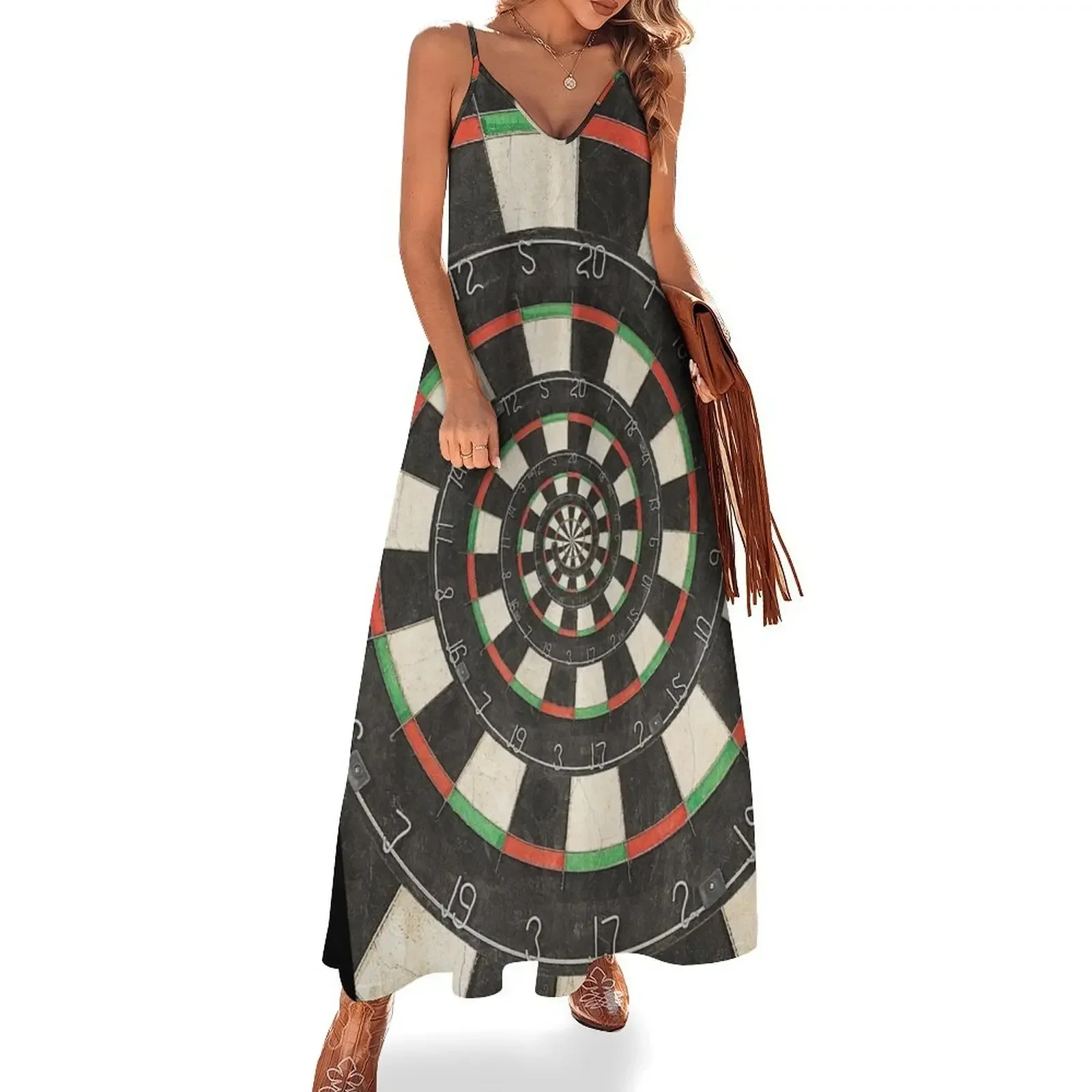 

Spiral Dart Board Droste Effect Sleeveless Dress Women's skirt Women's long dress elegant dresses plus sizes Dress