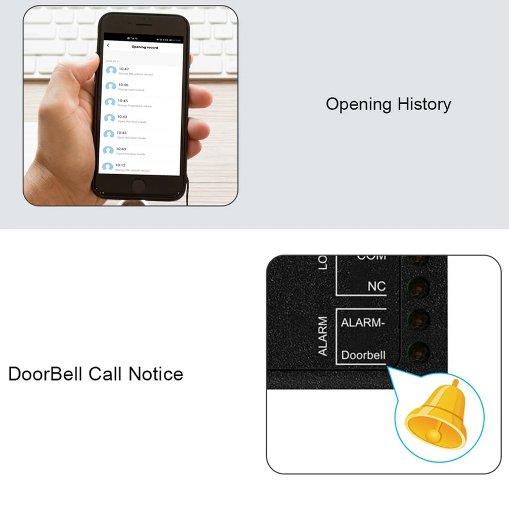 Tuya WIFI Wiegand Fingerprint Controller Set Security Solution With 13.56Mhz Fingerprint Wiegand Card Reader Access Control Kit