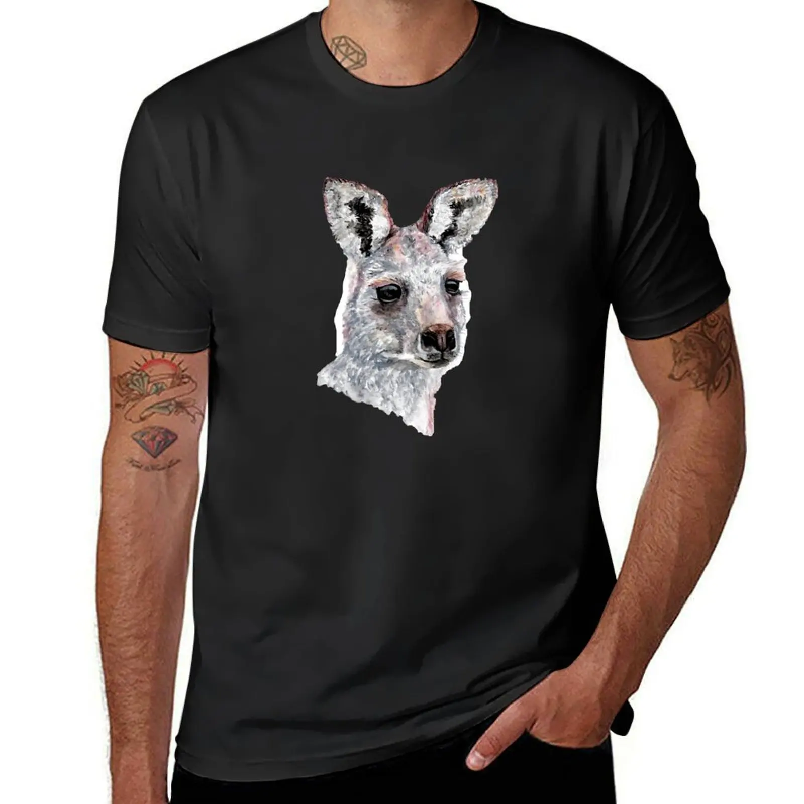 Kangaroo T-Shirt quick drying oversized Aesthetic clothing shirts graphic tees t shirt for men