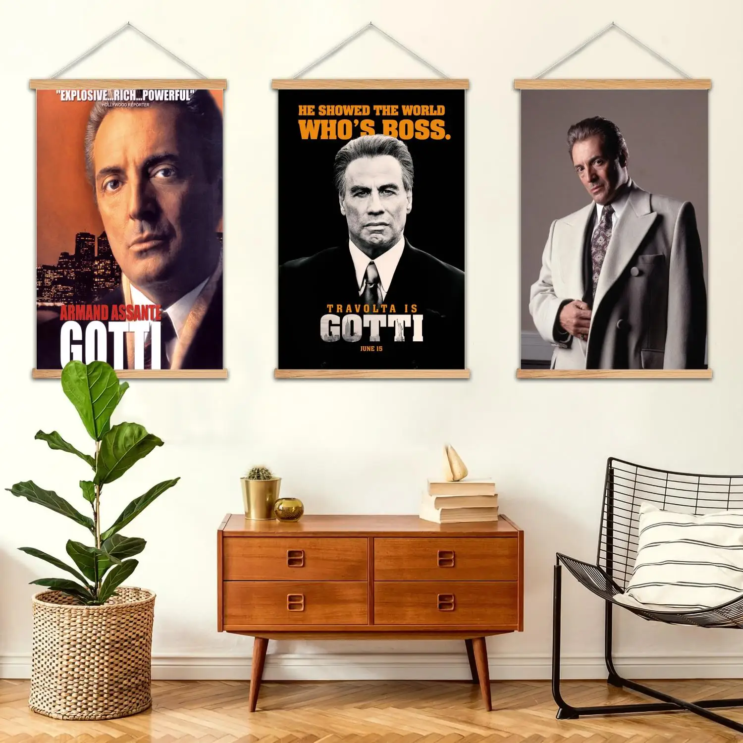 John Gotti-pintura de pared enmarcada, póster artístico en lienzo, arte de pared, familia moderna, decoración de dormitorio, carteles, pintura decorativa