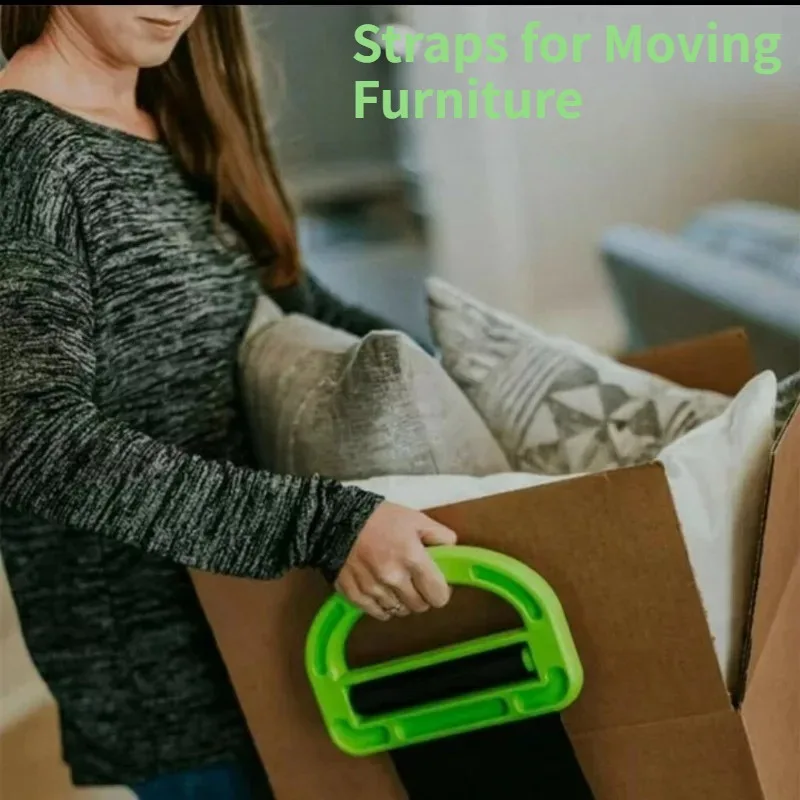 Adjustable Furniture Lifting Strap Moving Straps with Handles Heavy Object Transport Mover Straps for Boxes Appliances Carrying