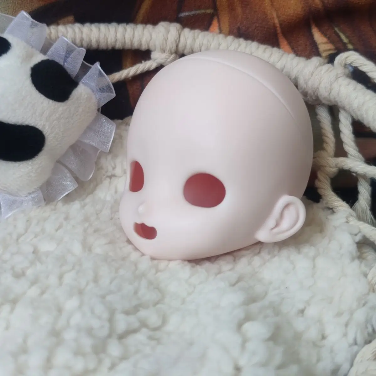 

New 1/4 BJD Doll Head Resin Material DIY Open Mouth Doll Head No Makeup Head For 1/4 BJD Doll Body