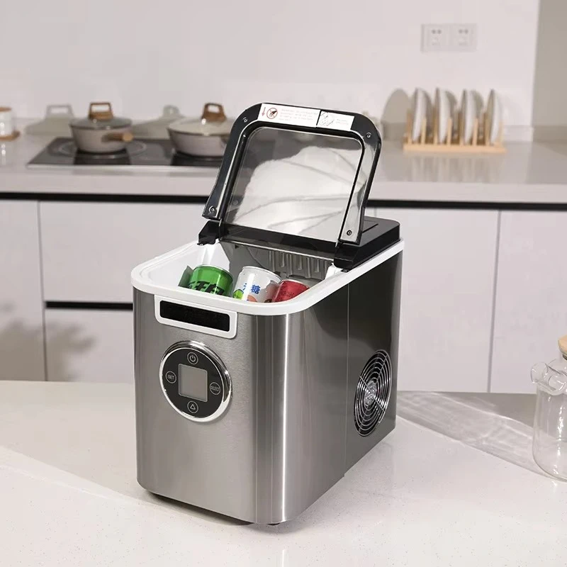 ASAS 12KG/24H Electric Intelligent Portable Home Ice Maker Custom