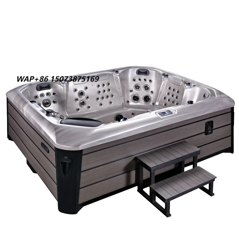 Sunrans Whirlpool Spa Massage Bathtub Luxury Balboa Energy-efficient Hot Tub Outdoor  with Saltwater Systems for 8 Person