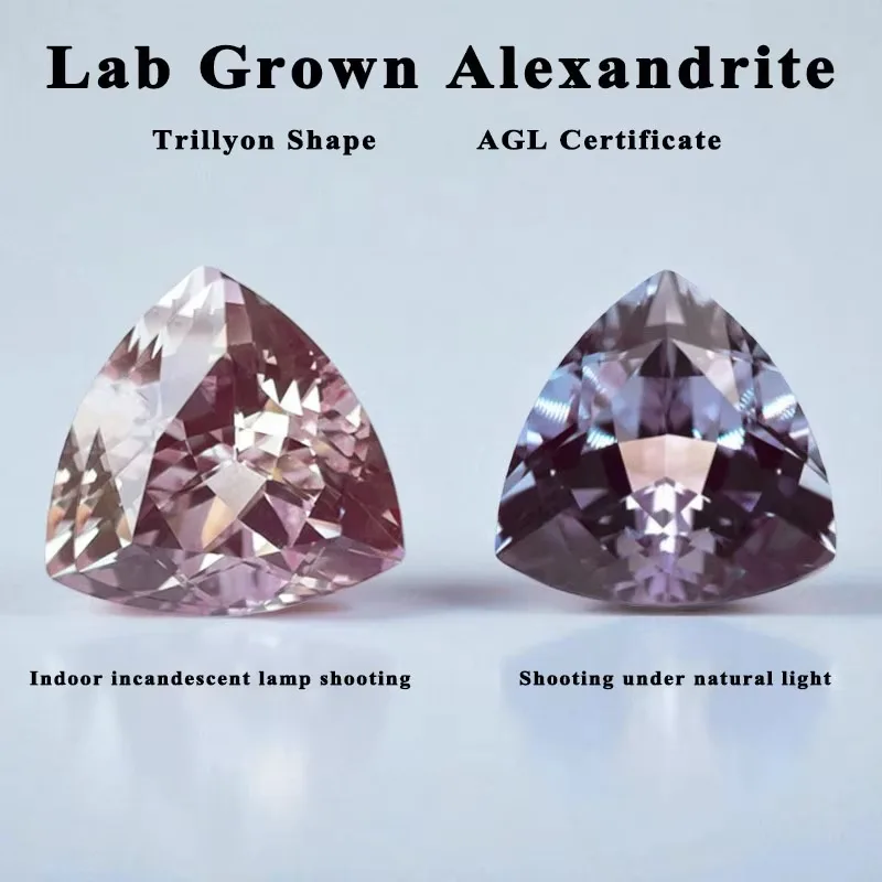 Lab Grown Alexandrite Stone Multiple Shape Purple Color Charms Beads for DIY Jewelry Making Materials Selectable Certificate