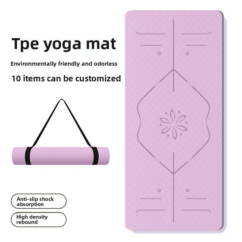 Thickened Ten Millimeter TPE Yoga Mat Non Slip Wide Mens Home Fitness Large US Europe Gymnastics Mat Gym Mat Yoga Mats Mat