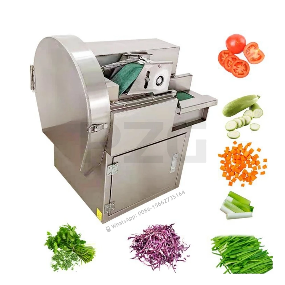 120-350kg/H Adjustable Thickness Automatic Parsley Vegetable Cutting Machine Leaf Stem Lettuce Vegetable Cutting Machine