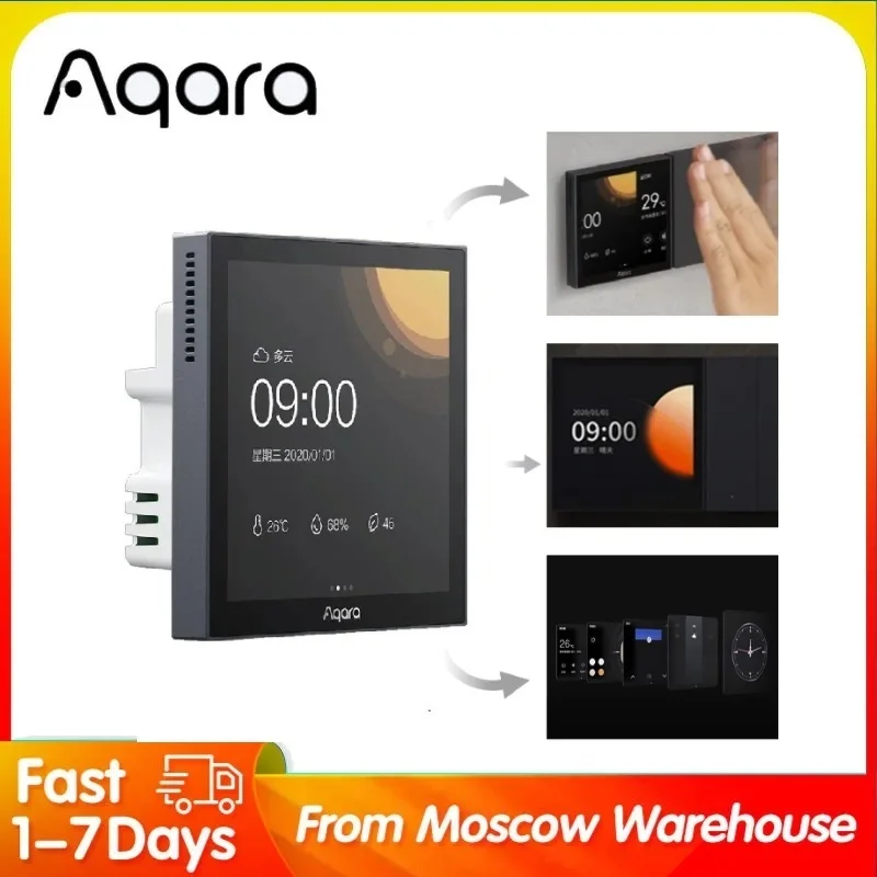 Aqara Smart Scene Panel Switch S1 3.95 inch Touch Screen Siri Voice Control Gesture Recognition Work With HomeKit  Aqara App