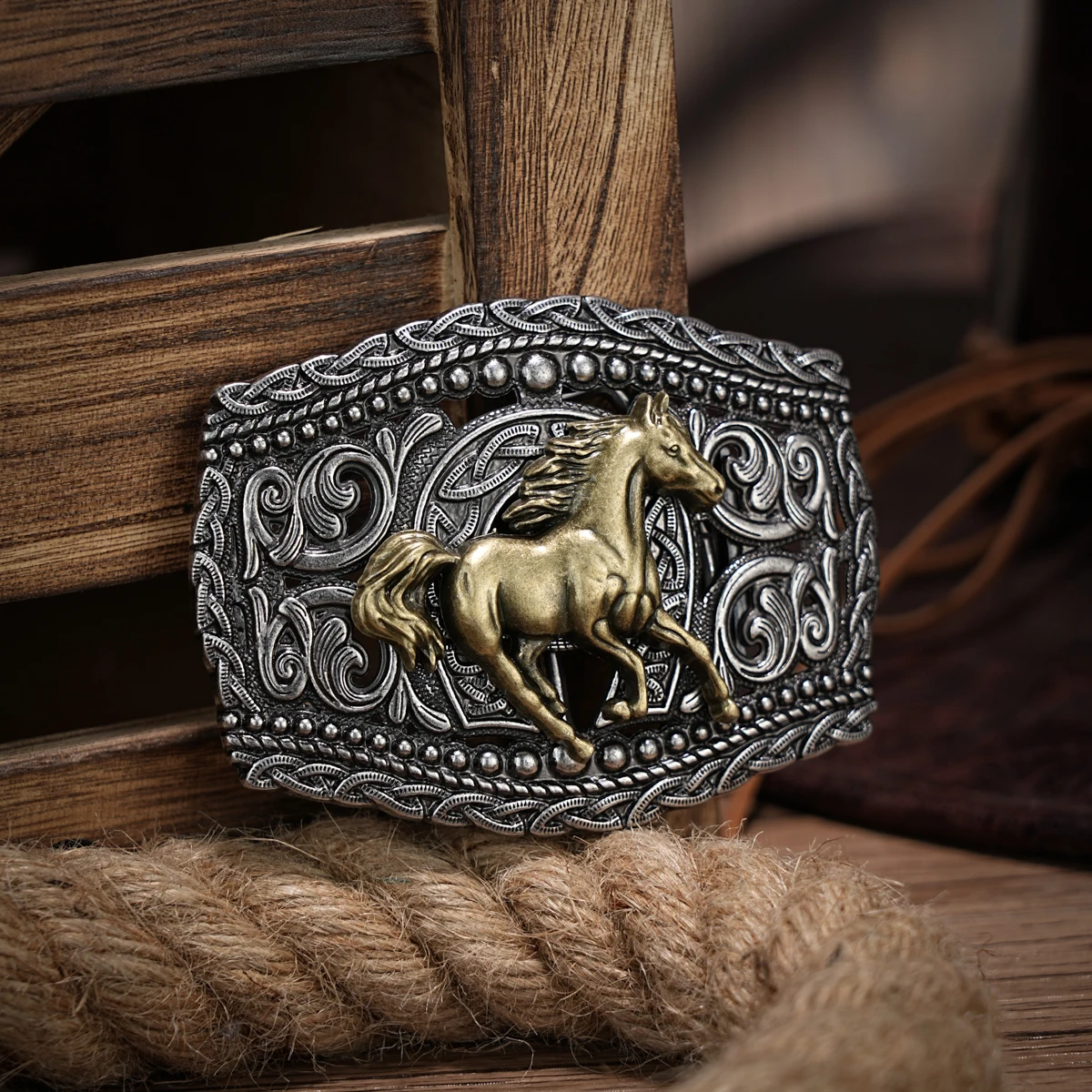 Western Belt Buckle Initial Vintage-Cowboy Rodeo Silver Large Skull Belt Buckle for Men Women