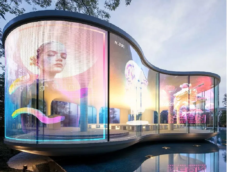 P4-8 انخفاض استهلاك الطاقة نافذة داخلية ملصقات الإعلان نافذة المتجر أدى الإعلان فيلم شفاف #6