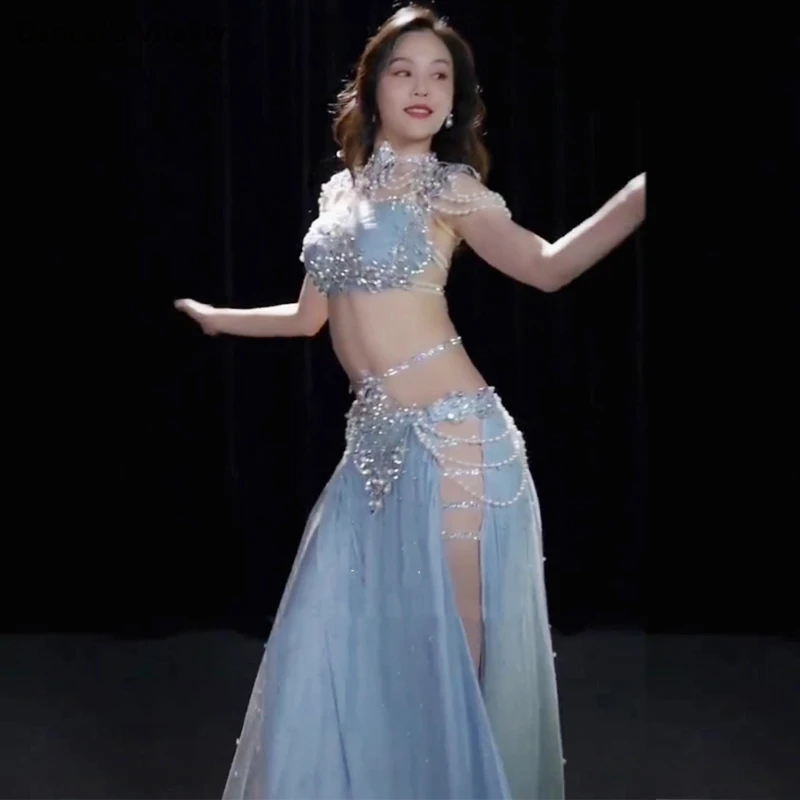 Belly Dance Professional Clothes for Women Cusomzied Adult Children Bellydance Bra+long Skirt 2pcs Girl\'s Belly Dancing Outfit