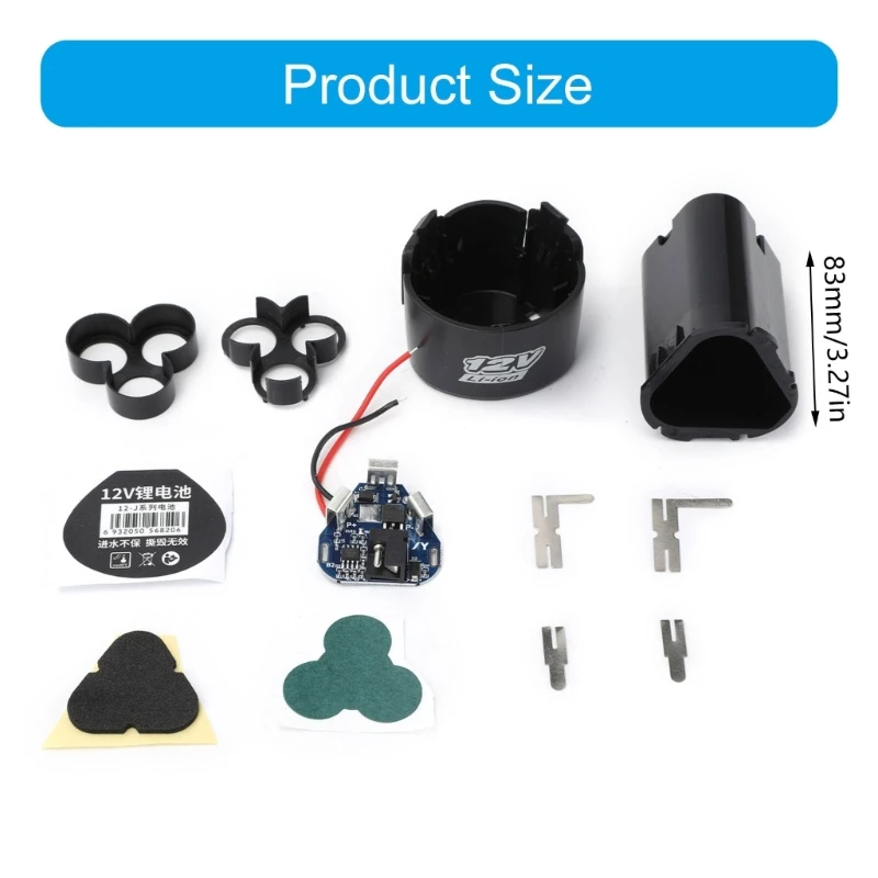 12V Battery Housing Repair Kit for 18650 Cell Packs with Shell Housings, Board Included and 83 Mm Length for high quality