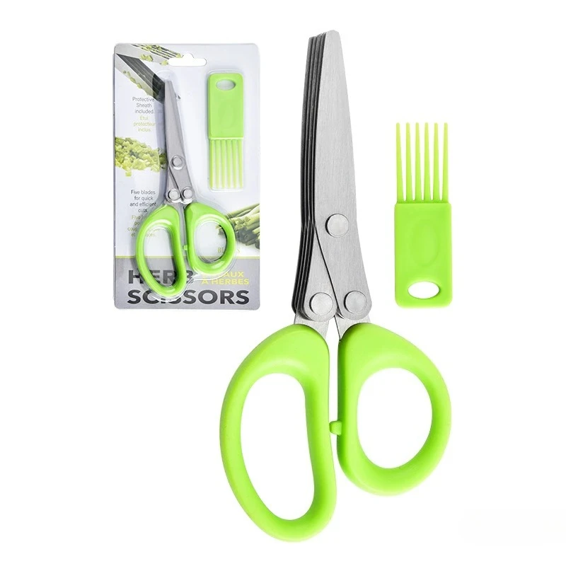 

Multifunctional Stainless Steel 3/5 Layer Kitchen Scissors Chili Shredded Onion Knife Seaweed Cut Cooking Tools